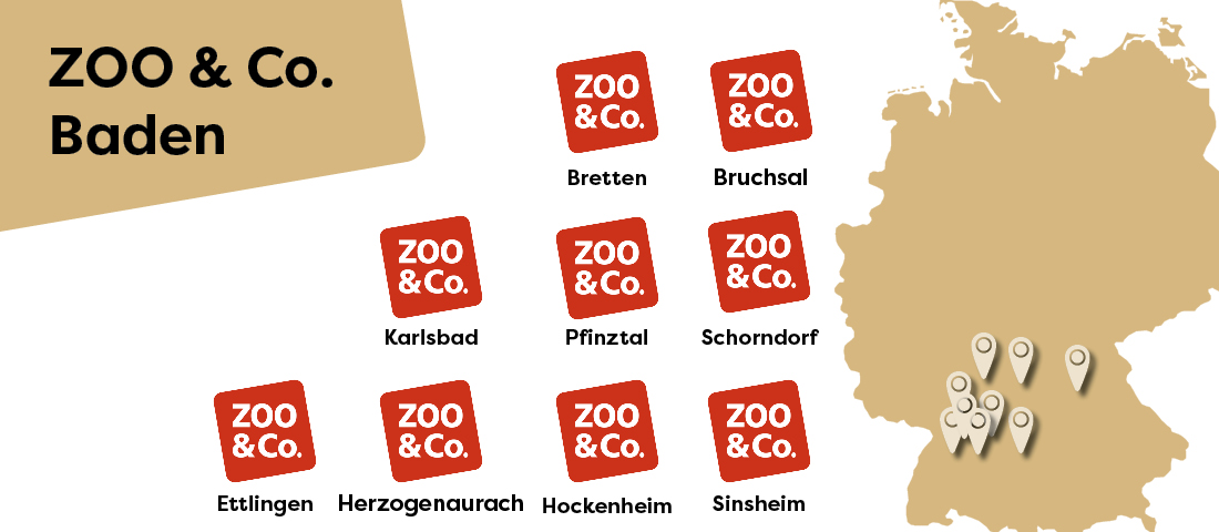 Alle Standorte von ZOO & Co. Baden